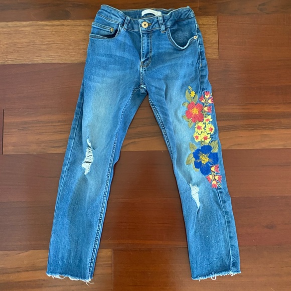 Zara Other - Zara Girls Embroidered Jeans